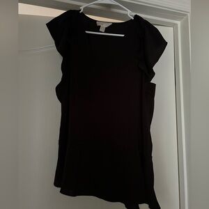 MICHAEL KORS: Black, sleeveless blouse